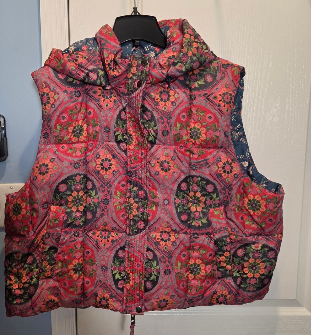 Sundance packable puffer vest hooded XXL reversible